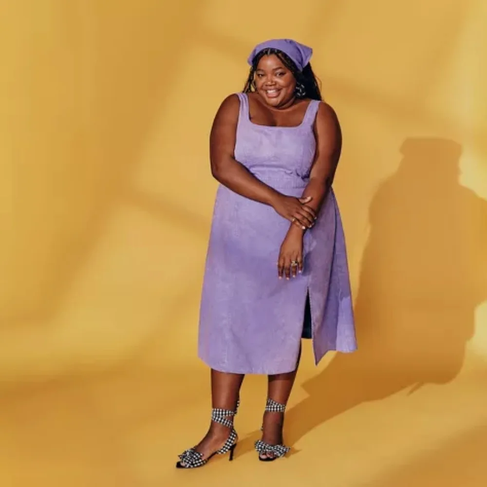 Purple Denim Dress Future Collective with Gabriella Karefa-Johnson - Picture 4 of 9